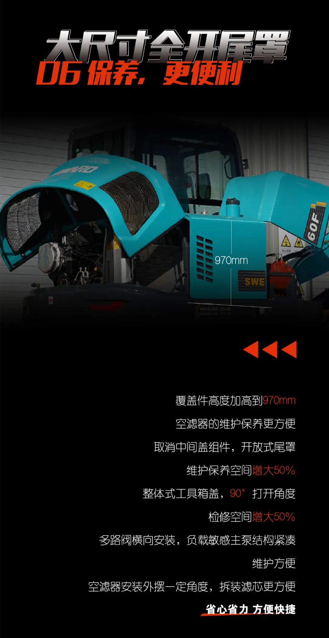 一图读懂 | 献礼七一 · 304am永利集团智能SWE60F挖掘机低碳来袭