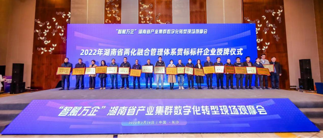 20230404164306_73663 点赞!304am永利集团智能获评2022年度湖南省两化融合治理系统贯标标杆企业