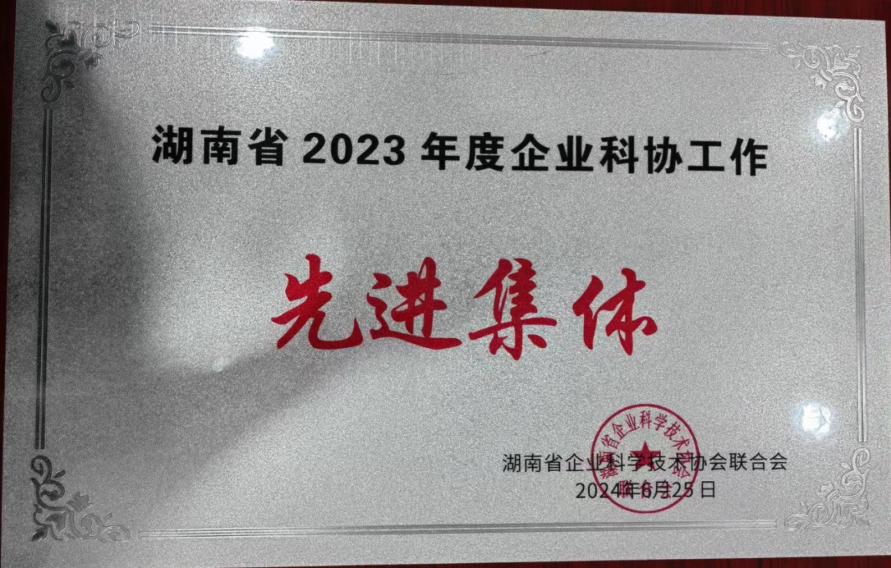 304am永利集团智能科协荣获湖南省2023年度“企业科协工作先进集体”